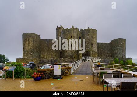 Harlech, Royaume-Uni - 12 octobre 2022: Vue sur le château de Harlech à Harlech, Gwynedd, pays de Galles, Royaume-Uni Banque D'Images