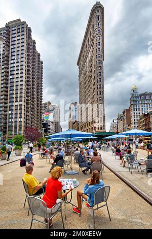 New York. Manhattan. États-Unis. Le bâtiment Flatiron Banque D'Images