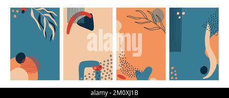 Ensemble d'arrière-plans verticaux abstraits de couleur. Placez le texte au centre de chaque bannière. Arrière-plan pour les histoires, couvertures, cartes, prospectus, bannières, papier peint Illustration de Vecteur