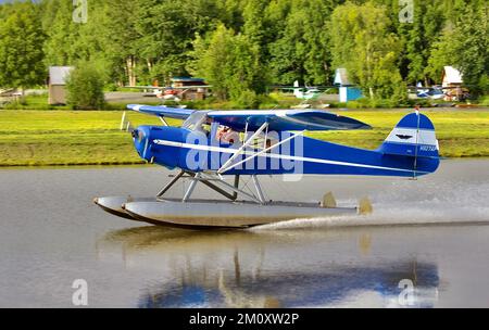 Hydravion Alaska, Lake Hood. Banque D'Images