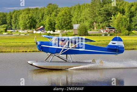 Hydravion Alaska, Lake Hood. Banque D'Images