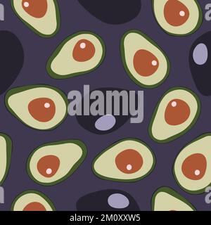 Motif vectoriel violet sans couture pour l'avocat Illustration de Vecteur