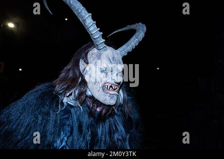 Image de krampus, diable de noël, figure légendaire de la région alpine, autriche, allemagne, italie, slovénie Banque D'Images