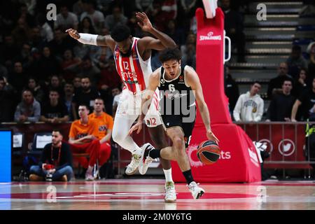 Belgrade, Serbie, 2nd décembre 2022. Alessandro Pajola de Virtus Segafredo Bologna en action pendant le match Euroligue 2022/2023 de Turkish Airlines entre Crvena Zvezda MTS Belgrade et Virtus Segafredo Bologna à Aleksandar Nikolic à Belgrade, Serbie. 2 décembre 2022. Crédit : Nikola Krstic/Alay Banque D'Images