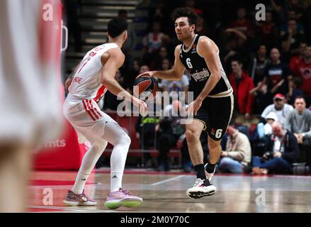 Belgrade, Serbie, 2nd décembre 2022. Alessandro Pajola de Virtus Segafredo Bologna en action pendant le match Euroligue 2022/2023 de Turkish Airlines entre Crvena Zvezda MTS Belgrade et Virtus Segafredo Bologna à Aleksandar Nikolic à Belgrade, Serbie. 2 décembre 2022. Crédit : Nikola Krstic/Alay Banque D'Images