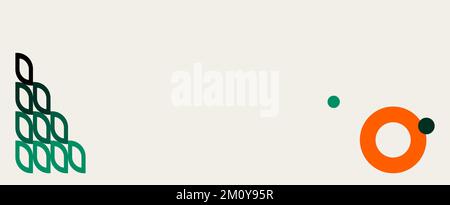 Bannière web géométrique Bauhaus. Concevoir avec différentes formes. Illustration de Vecteur