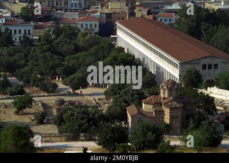 Athènes, Athènes, Grèce, Grèce, Griechenland; Ancienne agora d'Athènes; Αρχαία Αγορά της Αθήνας; Στοά του Αττάλου; STOA d'Attalos Banque D'Images