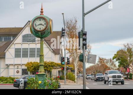 Solvang, Californie, États-Unis - 8 décembre 2022 Solvang, ville de la vallée Santa Ynez, en Californie du Sud, est connue pour ses archi de style danois traditionnel Banque D'Images