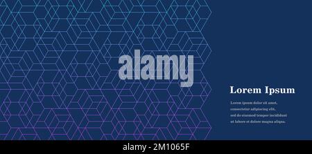 résumé bleu violet hexagone, fond de texture géométrique, motif polygonal, concept de réseau Banque D'Images