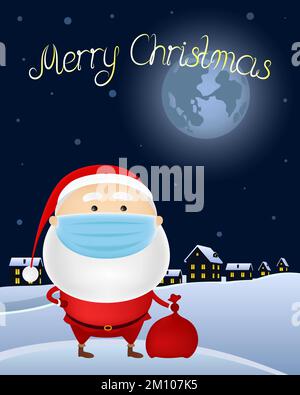 Carte de vœux de joyeux Noël. Illustration vectorielle. Illustration de Vecteur