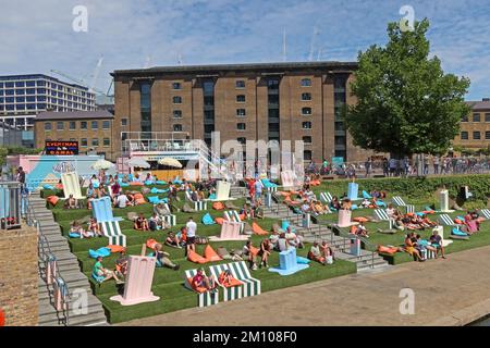 Écran Everyman à Coal Drops yard, développement de la vente au détail et du divertissement, au nord de Kings Cross, stable Street, Camden, Londres, Angleterre, ROYAUME-UNI, N1C 4DQ Banque D'Images