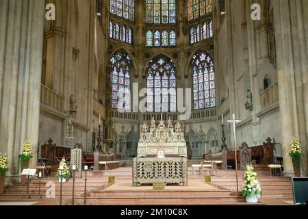 Silberner Hochaltar, Dom St. Peter, Ratisbonne, Bayern, Allemagne Banque D'Images