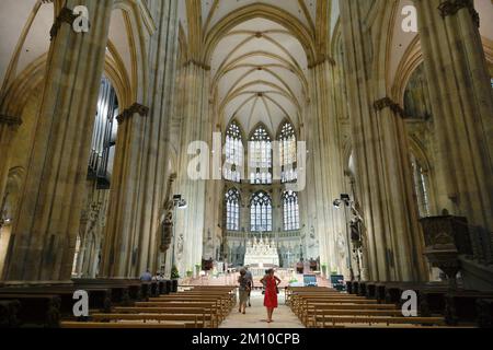Mittelschiff, Dom St. Peter, Ratisbonne, Bayern, Allemagne Banque D'Images