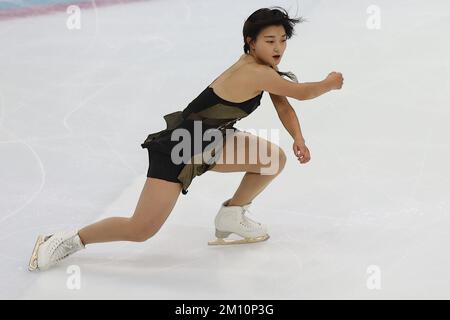 Turin, Italie. 09th décembre 2022. Kaori Sakamoto (JPN) pendant le patinage libre des femmes, Grand Prix de patinage artistique final 2022 à Palavela Torino (Italie) pendant les finales du Grand Prix de patinage de l'UIP 2022, Sports sur glace à Turin, Italie, 09 décembre 2022 crédit: Agence de photo indépendante/Alamy Live News Banque D'Images