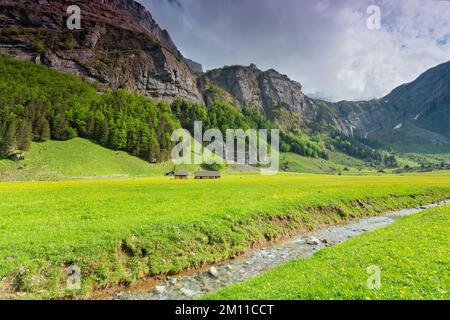 Belle vue à Alpstein, Alpes suisses, Suisse Banque D'Images