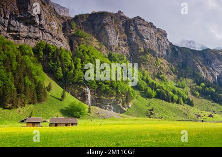 Belle vue à Alpstein, Alpes suisses, Suisse Banque D'Images