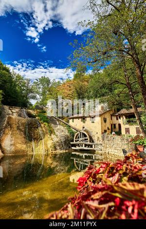 Moulin à eau 'Molinetto della Croda' à Retrontolo, dans le nord de l'Italie Banque D'Images