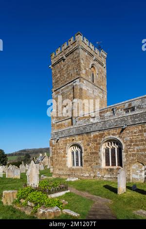 Angleterre, Dorset, Abbotsbury, Église Saint-Nicolas Banque D'Images