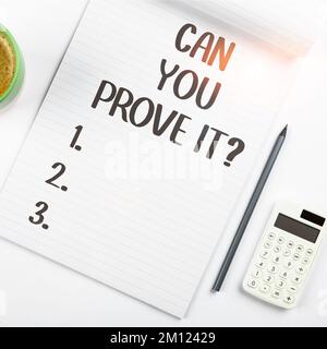 Le texte d'écriture manuscrite peut-il être prouvé. Mot pour demander une preuve ou un tribunal d'approbation Banque D'Images