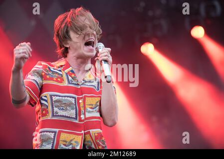 Austin City Limits - cage the Elephant en concert Banque D'Images