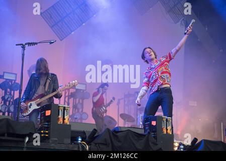 Austin City Limits - cage the Elephant en concert Banque D'Images