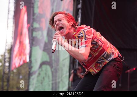 Austin City Limits - cage the Elephant en concert Banque D'Images