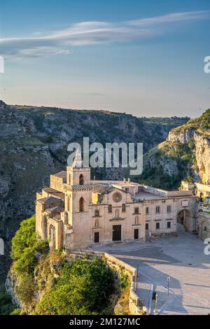 Matera, province de Matera, Basilicate, Italie, Europe. L'église de San Pietro Caveoso Banque D'Images