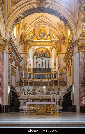 Matera, province de Matera, Basilicate, Italie, Europe. Dans la cathédrale de Matera Banque D'Images