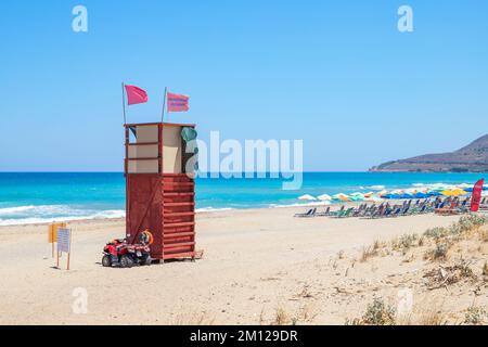 Plage Episkopi, Rethymno, Crète, Iles grecques, Grèce Banque D'Images