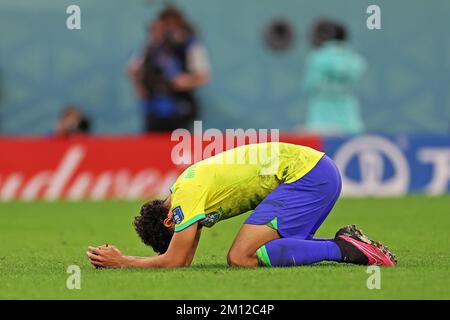 Marquinhos do Brasil lors du match de la coupe du monde de la FIFA, Qatar 2022, quart de finale, entre la Croatie et le Brésil a joué au stade de la ville d'éducation le 9 décembre 2022 à Doha, Qatar. (Photo de Heuler Andrey / DiaEsportivo / PRESSIN) Banque D'Images