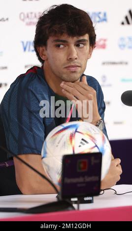 Qatar. 09th décembre 2022. Joao Felix du Portugal répond aux médias lors d'une conférence de presse au Centre national des congrès du Qatar QNCC pendant la coupe du monde de la FIFA 2022 sur 9 décembre 2022 à Doha, Qatar - photo: Jean Catuffe/DPPI/LiveMedia crédit: Agence photo indépendante/Alamy Live News Banque D'Images