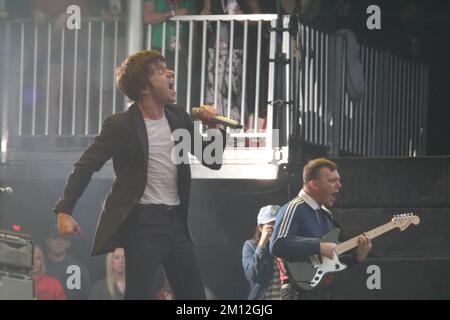 Boston Calling - cage the Elephant en concert Banque D'Images