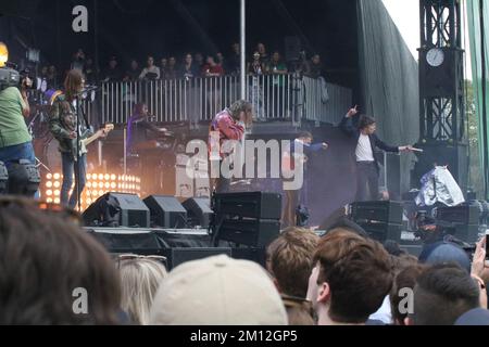 Boston Calling - cage the Elephant en concert Banque D'Images