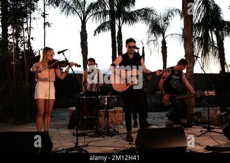 Airborne Toxic Event en concert Banque D'Images