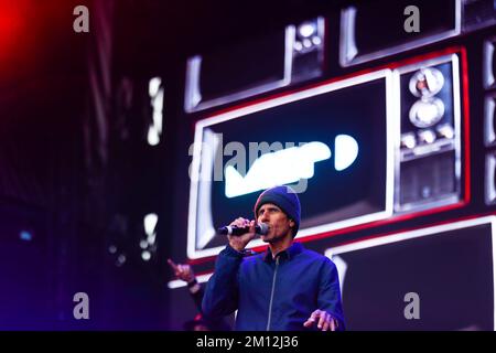 Boston Calling - Mike D en concert Banque D'Images