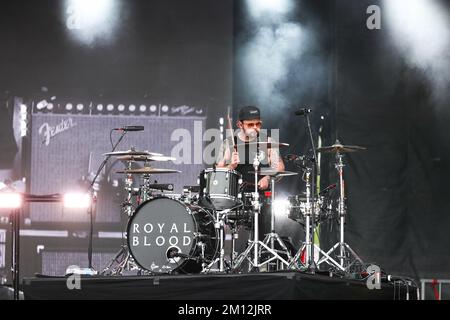 Boston appelant -Royal Blood en concert Banque D'Images