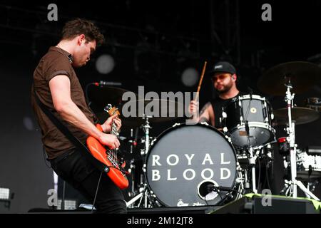 Boston appelant -Royal Blood en concert Banque D'Images