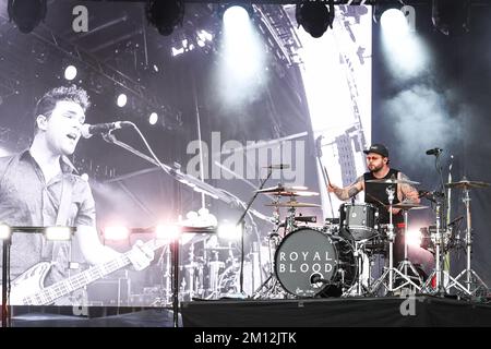 Boston appelant -Royal Blood en concert Banque D'Images