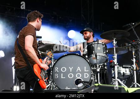 Boston appelant -Royal Blood en concert Banque D'Images