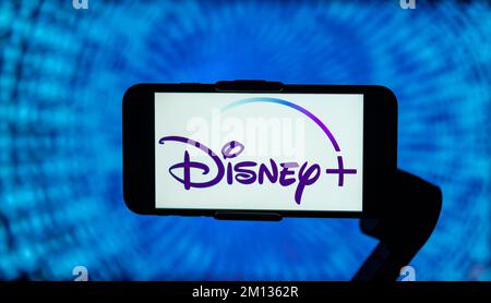 Inde. 9th décembre 2022. Dans cette illustration, le logo de Disney s'affiche sur l'écran d'un téléphone portable. (Image de crédit : © Idrees Abbas/SOPA Images via ZUMA Press Wire) Banque D'Images