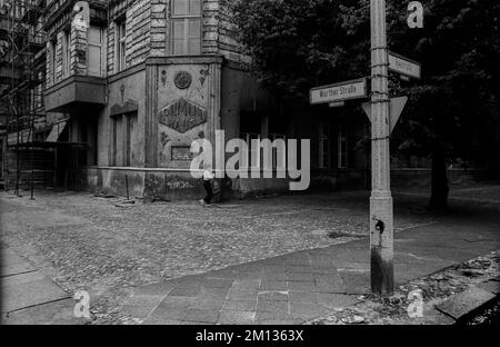 GDR, Berlin, 20,7.1988, Lohmann House à Wörther Straße, à l'angle de Rykestraße Banque D'Images