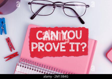 Le texte d'écriture manuscrite peut-il être prouvé. Mot écrit sur la demande de preuve ou d'approbation de quelqu'un tribunal Banque D'Images