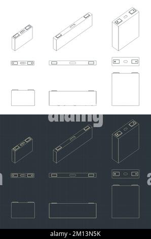 Illustrations vectorielles stylisées de modèles de piles Illustration de Vecteur