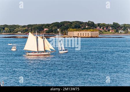 Sialboat après fort Gorges Banque D'Images