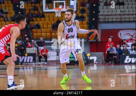 Athènes, Lombardie, Grèce. 9th décembre 2022. 00 ISAIA CORDINIER de Virtus Segafredo Bologna pendant l'Euroligue, Round 12, match entre Olympiacos Pirée et Virtus Segafredo Bologna au Stade de la paix et de l'amitié sur 9 décembre 2022 à Athènes, Grèce. (Credit image: © Stefanos Kyriazis/ZUMA Press Wire) Credit: ZUMA Press, Inc./Alamy Live News Banque D'Images