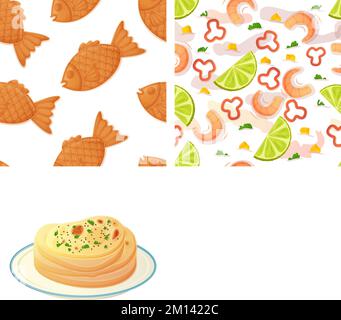 Pain plat indien Naan. Illustration de la cuisine asiatique isolée sur blanc dans un style de dessin animé Illustration de Vecteur