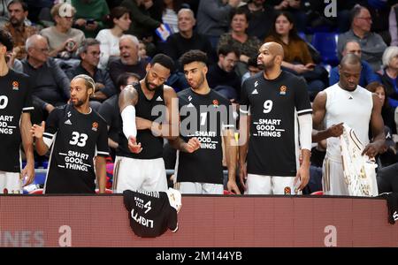 Sabadell, Barcelone, Espagne. 9th décembre 2022. Barcelone Espagne 09.12.2022 joueurs de LDLC Asvel Villeurbanne pendant le match de basket-ball EuroLeague entre le FC Barcelone et LDLC Asvel Villeurbanne au Palau Blaugrana sur 09. Décembre 2022 à Barcelone. (Credit image: © Xavi Urgeles/ZUMA Press Wire) Credit: ZUMA Press, Inc./Alamy Live News Banque D'Images