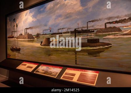 Situé à Columbus, en Géorgie, le Musée naval de la guerre de Sécession est un endroit idéal pour en apprendre davantage sur l'histoire de la guerre de Sécession. Banque D'Images