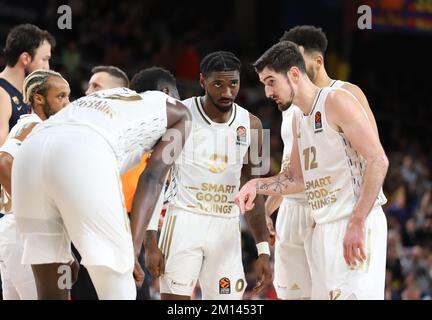 Sabadell, Barcelone, Espagne. 9th décembre 2022. Barcelone Espagne 09.12.2022 joueurs de LDLC Asvel Villeurbanne pendant le match de basket-ball EuroLeague entre le FC Barcelone et LDLC Asvel Villeurbanne au Palau Blaugrana sur 09. Décembre 2022 à Barcelone. (Credit image: © Xavi Urgeles/ZUMA Press Wire) Credit: ZUMA Press, Inc./Alamy Live News Banque D'Images