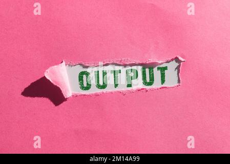 Sortie de texte d'écriture manuscrite. Mot écrit sur le résultat final de quelque chose ou comment les choses finissent vers le haut Banque D'Images